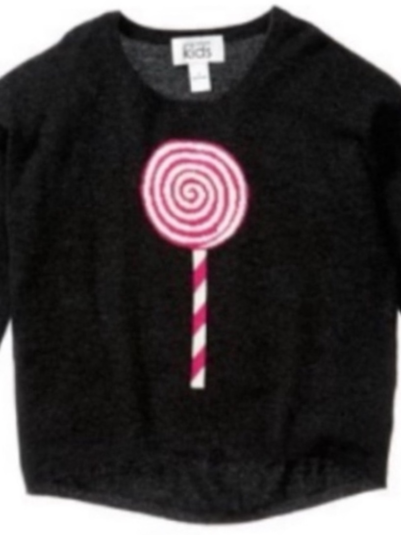 Autumn Cashmere Lollipop Intarsia Hi-Lo Sweater